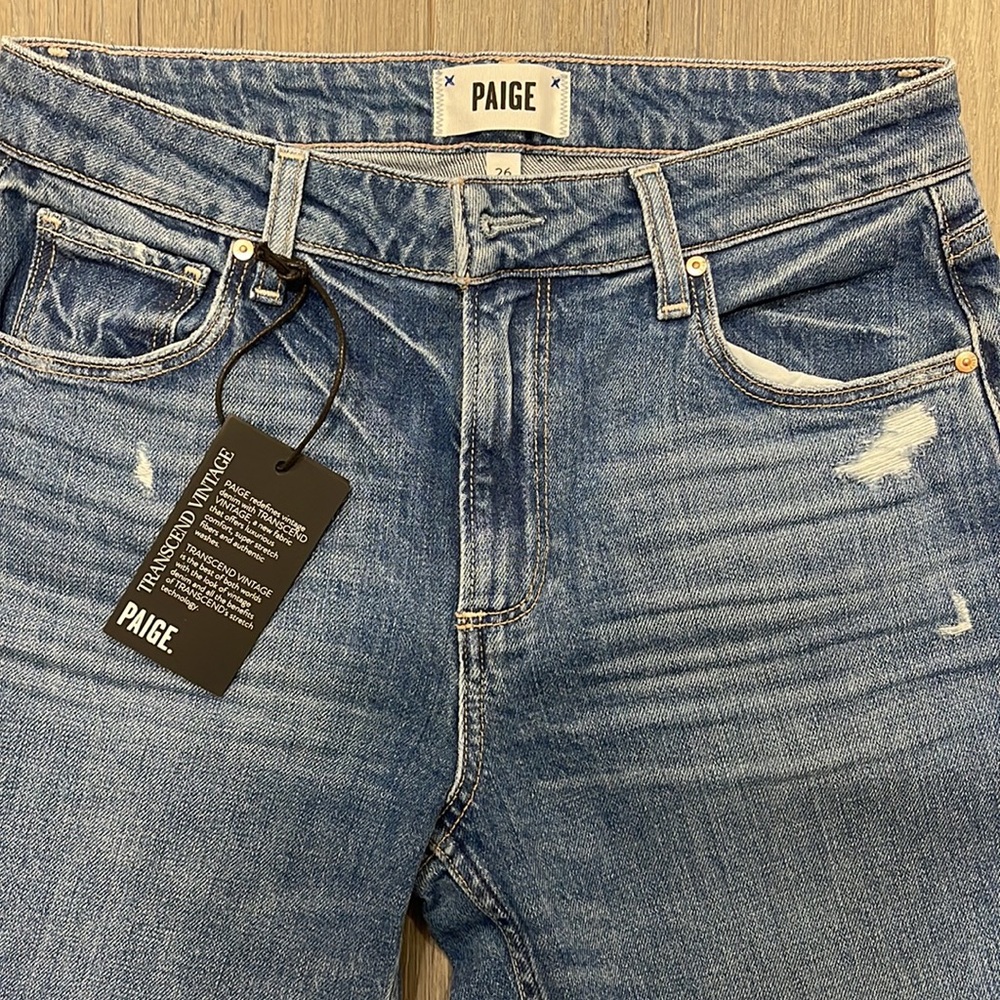 PAIGE High Waisted Vintage Inspired Noella Relaxed Straight Leg Jeans - 26W - Picture 9 of 16
